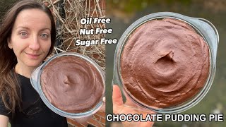 OIL FREE VEGAN CHOCOLATE PUDDING PIE 🤯 It will blow your mind!