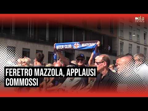 Video Funerali Sandro Mazzola, applausi dei tifosi all'entrata del feretro