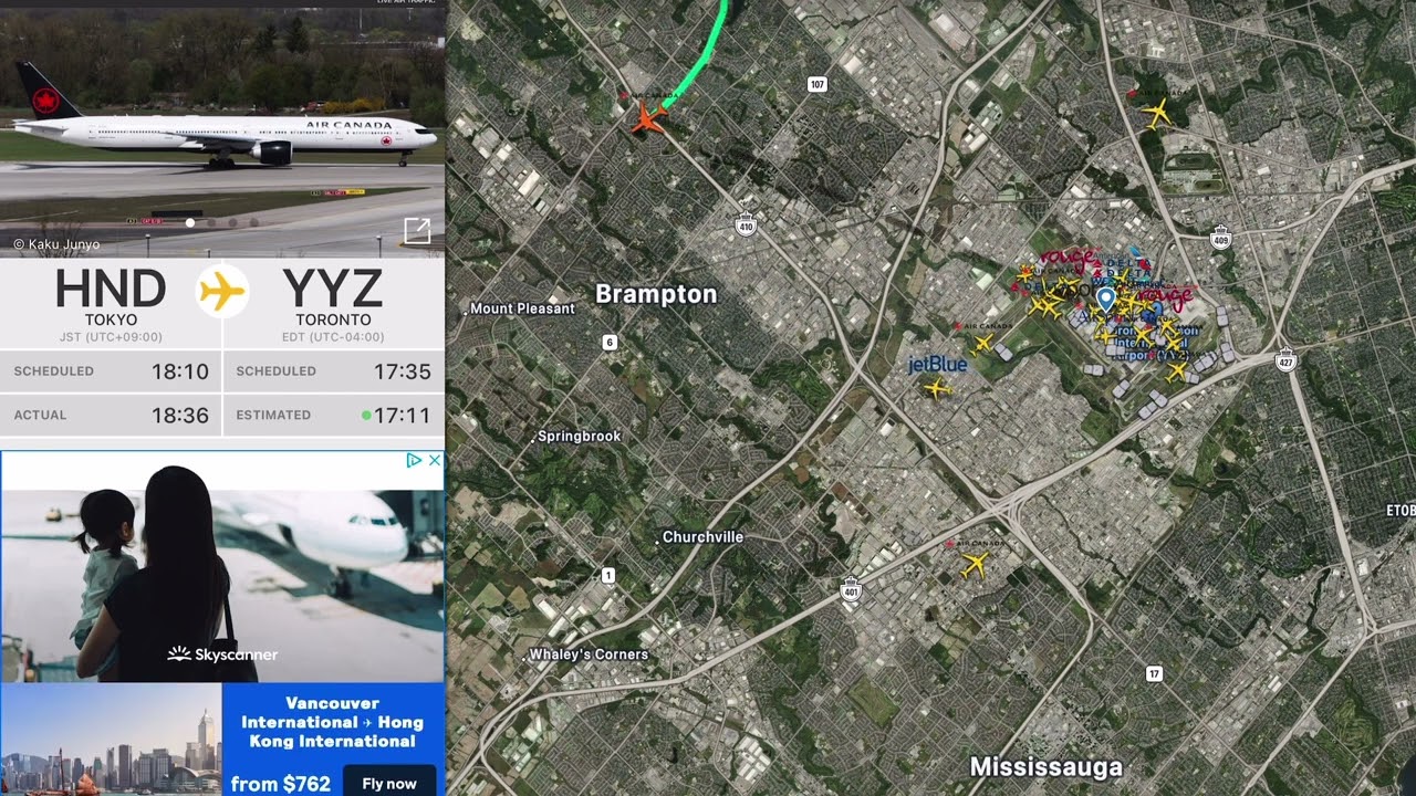 AC2 CYYZ Rwy 06R Arrival with ATC Comms (May 21, 2025)