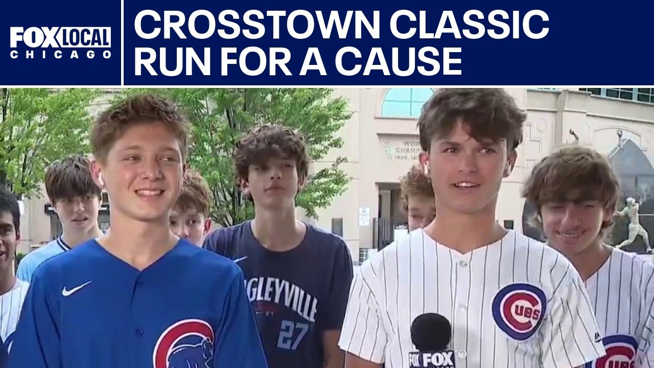 Carl Sandburg HS XC team runs from Rate Field to Wrigley for a good cause