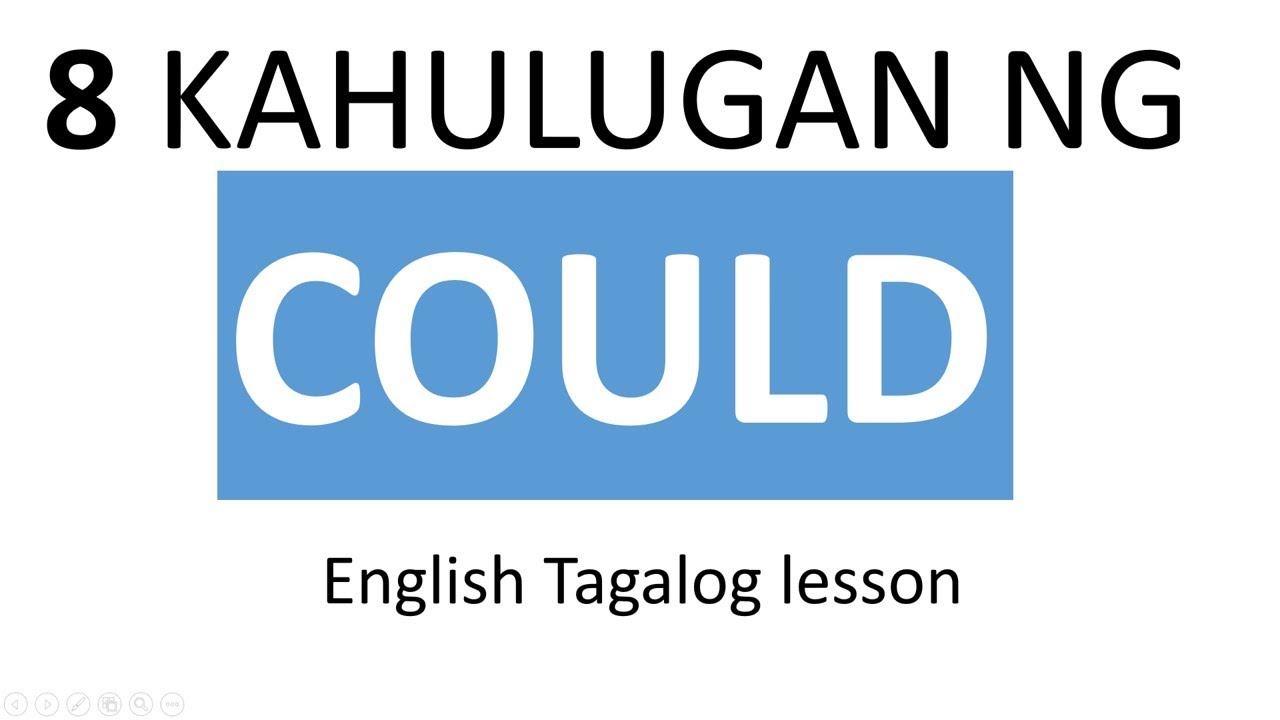8 Kahulugan ng COULD English Tagalog Lesson Modal Verbs - YouTube