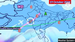 25 Day Weather System Map Forecàst South Asia/ Arabian Sea Cyclone Storm Condition October.