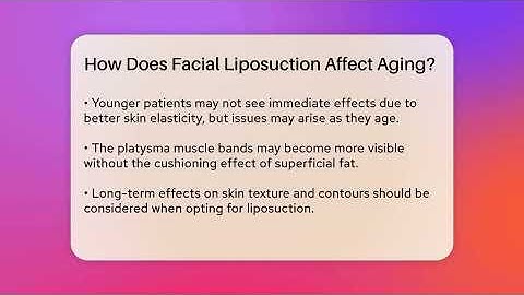 How Does Facial Liposuction Affect Aging? - The Operating Table