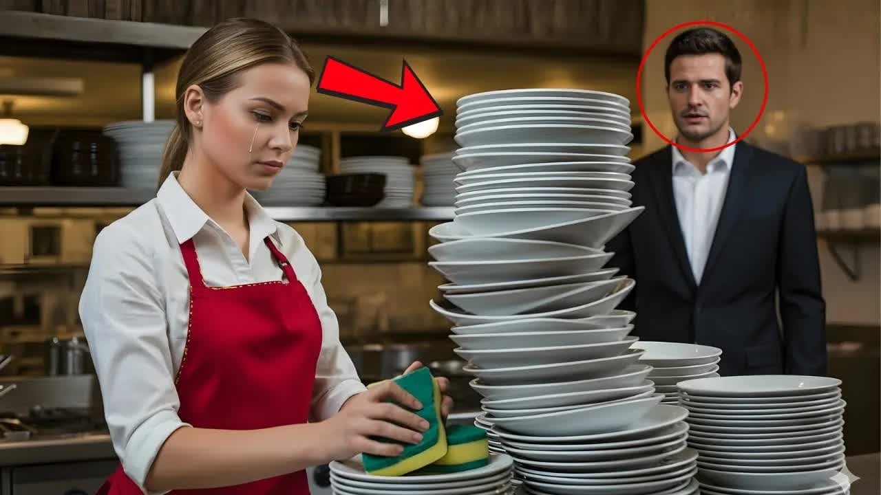 Billionaire saw the waitress washing dishes at 3 AM to save her mother and changes her life fore