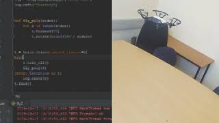 Python Code flies a drone around polygon