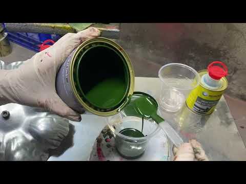 Video Cách sơn nhám sần màu xanh rêu bám dính chắc trên sắt... - youtube