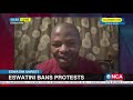 Eswatini bans protests
