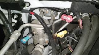 GMC Chevy AC lines refrigerant High and Low Charge Lines locations. 2003-2014