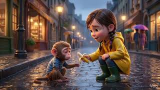 No One Helped This Hungry Monkey… Until She Came ❤️ #ViralShorts #MonkeyStories  #KindnessMatters 