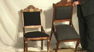 Walnut Victorian Chairs at Old Wood Market in Ohio See oldwoodmarket.com for antique furniture