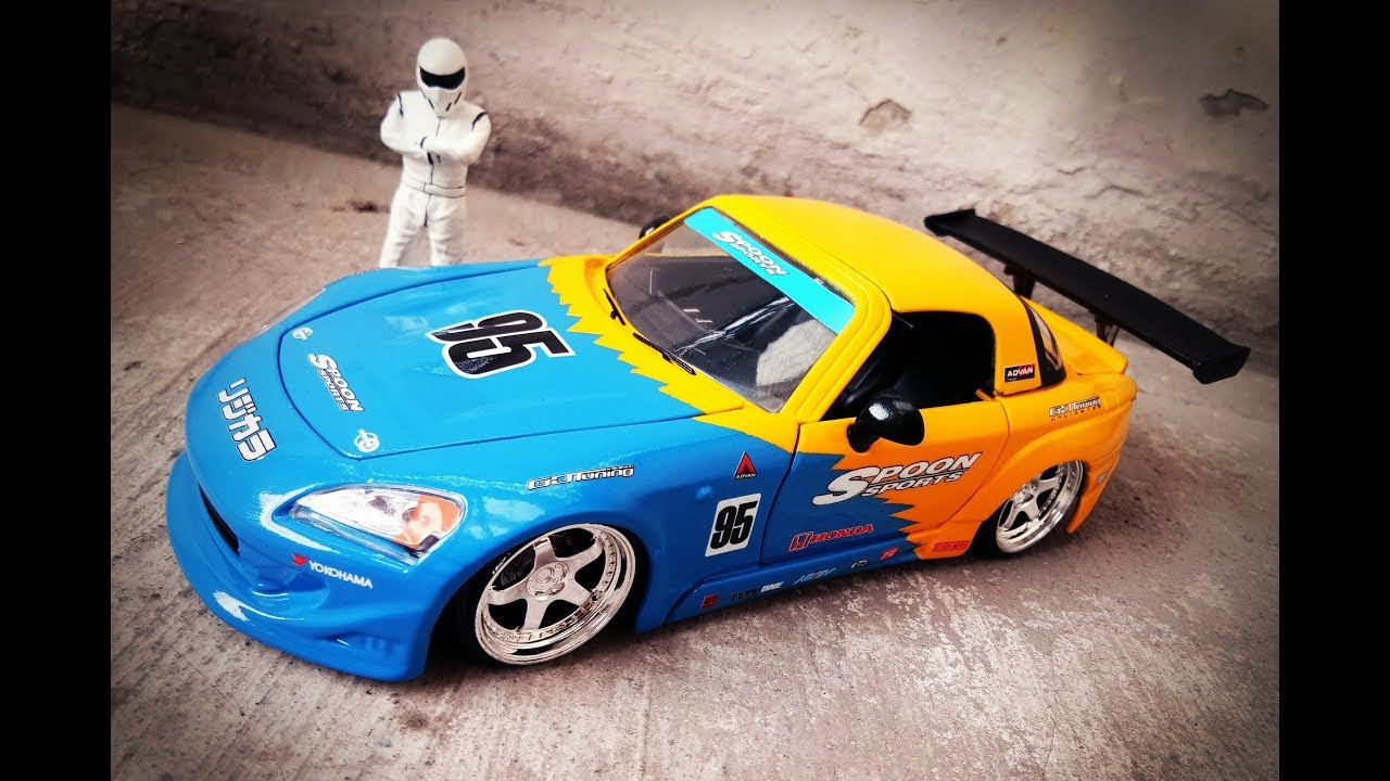 Honda S2K S2000 Spoon Sport Racing custom work Jada Toys Scale 124 JDM Tuner