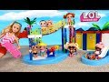 LOL Punk Boi y Bebe Goldie Van de Excursion al Parque de Agua - Jugando con muñecas lol