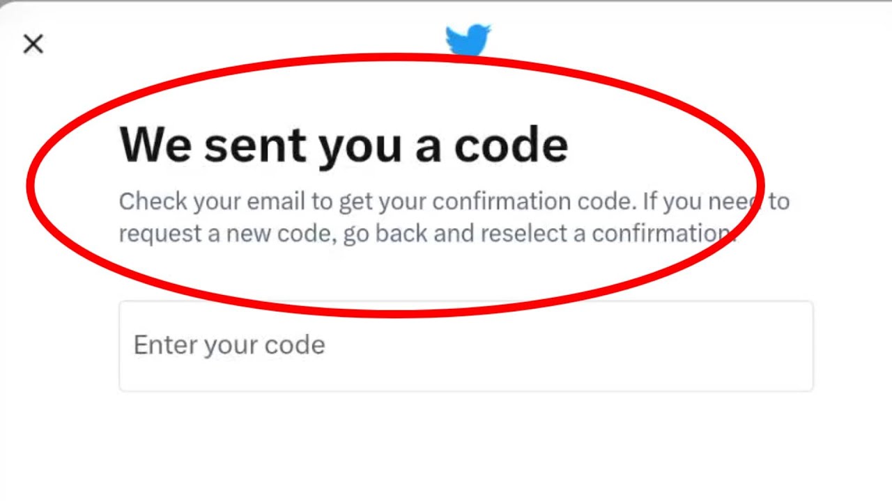 Fix We sent you a code Twitter Problem Solve - YouTube