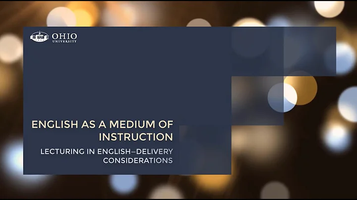 EMI Lecturing in English—Delivery Considerations