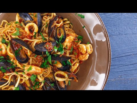 Seafood Fra Diavolo with Linguini