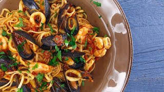 Seafood Fra Diavolo with Linguini