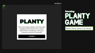 Planty Game: Build a Planty Game in HTML, CSS, JavaScript