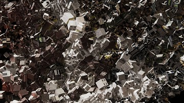 Unique particle buildings motion graphics animation | 4K HDR