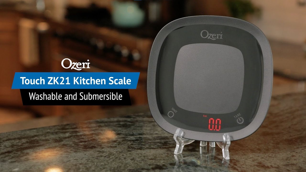  Ozeri ZK21-B Touch Waterproof Digital, Washable and Submersible  Kitchen, Chef, Food, Vegetable, Scale, Small, Black : Kitchen & Dining