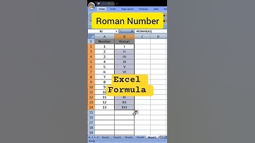 Roman Number in Excel #short #excel #tricks #exceltips