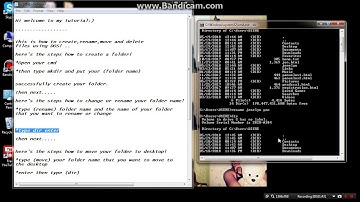 Create,Rename,Move,Delete and Copy the  files using DOS