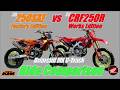 2026 KTM 250SXF Factory Edition vs 2025 Honda CRF250R Works Edition at Briarcliff MX C-Track