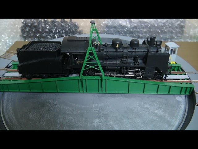 16番鉄道模型ペーパ製転車台(TURNTABLE)キットを組み立て、動力化し