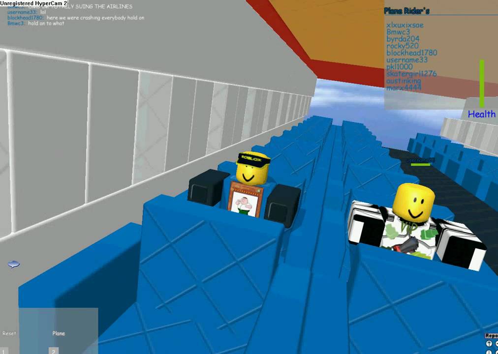 Game on roblox were you were in a airplane crash