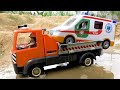Find and rescue ambulances in trouble | Fun construction cars toys play | BIBO STUDIO
