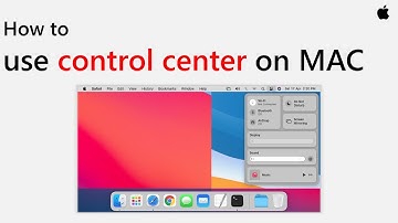 How to use Control Center on MacOS Big Sur