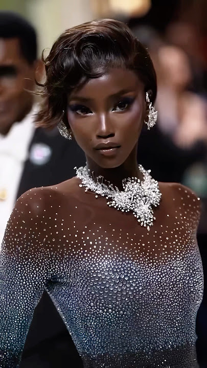 OMG! This gown is set with 98,000 crystals, she looks like a mermaid in it, so beautiful! #anokyai