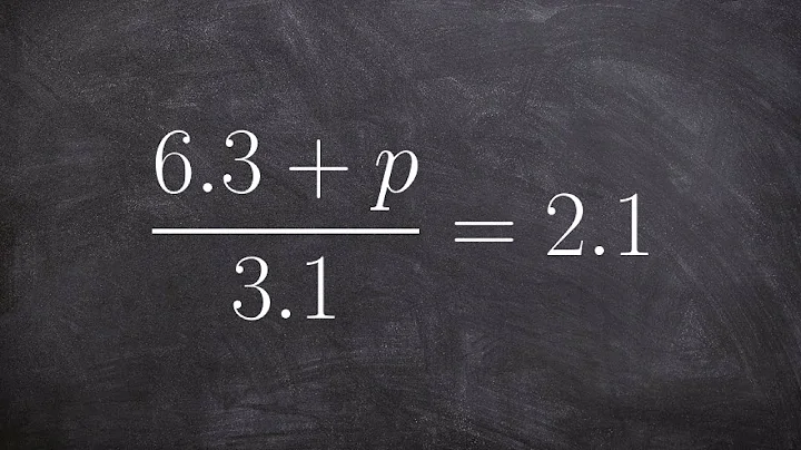Solving an equation with two terms in the numerator