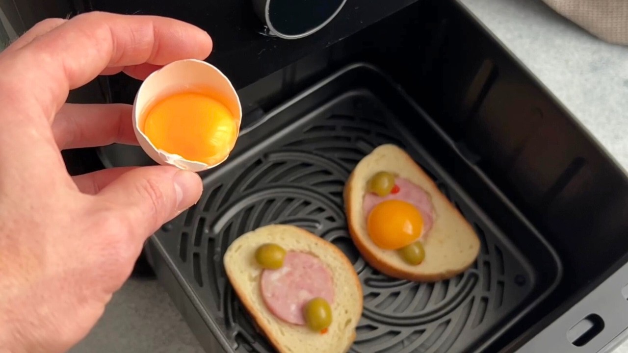 Besser als jedes Sandwich! 🍳 Mein liebstes 6-Minuten Airfryer Frühstück