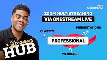 ZOOM  Multistreaming with OneStream Live.