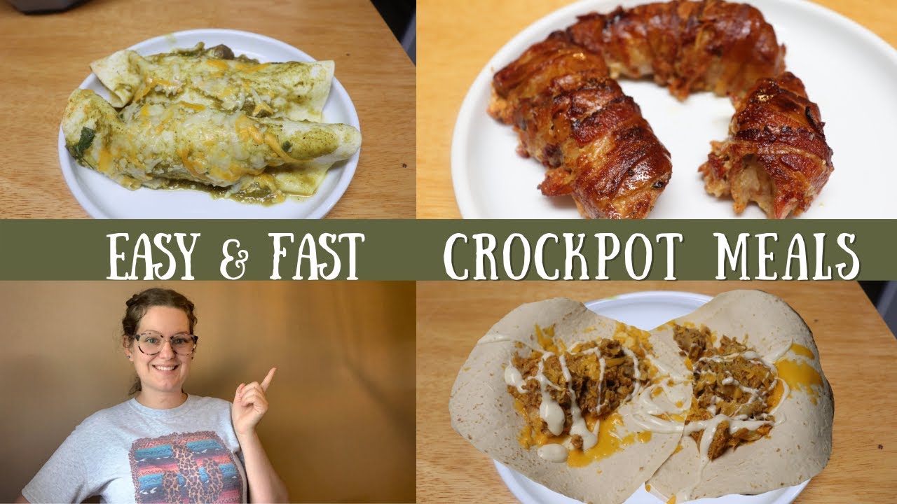 3 EASY CROCKPOT MEALS | FAST MEALS ON A BUDGET| COOKING WITH KATELYN