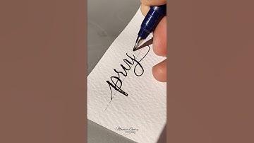 Priyanshi written✍️in modern calligraphy style in 15 seconds #shorts #calligraphy #viral