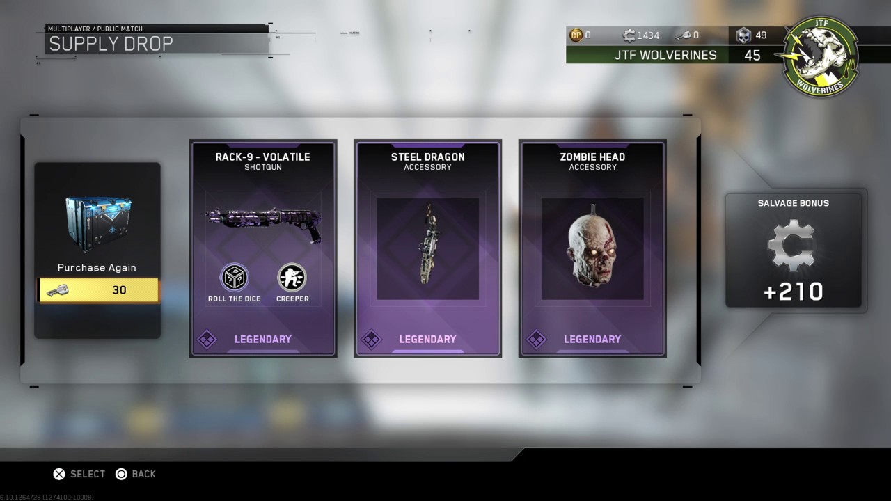 Cod infinite warfare, 3 legendary items in one rare supply drop