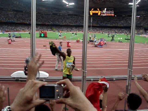 08-16-2008 Bolt celebration after 100m finals