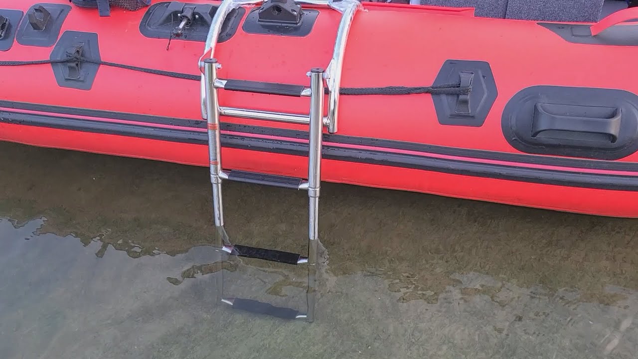 Ladder for my inflatable boat YouTube