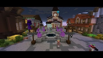 Hypixel Skyblock Hub Timelapse (in one minute)