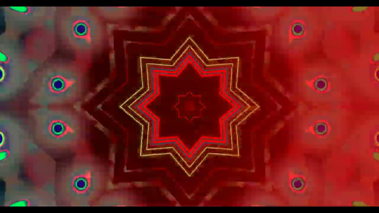 10 hours 4k uhd 60fps screensaver neon tunnel red star kaleidoscope vj loop windows 11