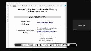 3-6-2025 Water Quality Fees Stakeholder Meeting