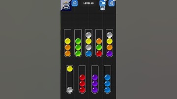 Ball Sort Puzzle Level 45 #ballsortpuzzle #walkthrough #gameplay #shorts