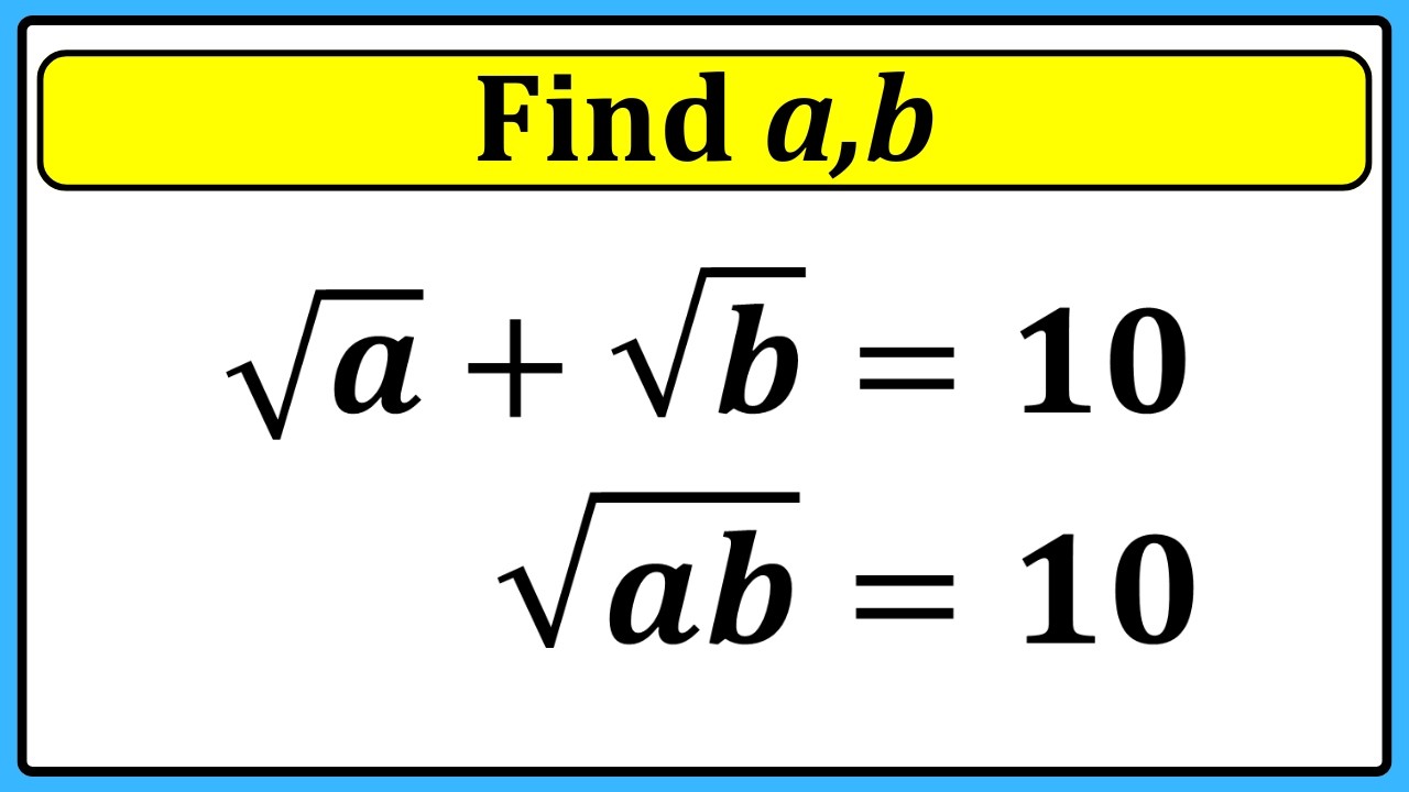 A Over B Math Nice Algebra Math Simplification | Find the Values of a and b | Algebra ...