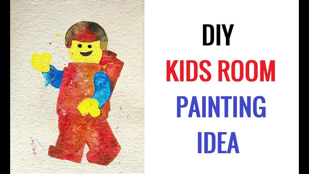 DIY : beautiful lego painting kids room. - YouTube