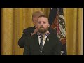 Trooper Nic Cederberg receives award from President Trump