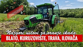 ČETVEROBRAZNI PLUG I DEUTZ OD 100 KS - ORANJE U NEMOGUĆIM USLOVIMA!!