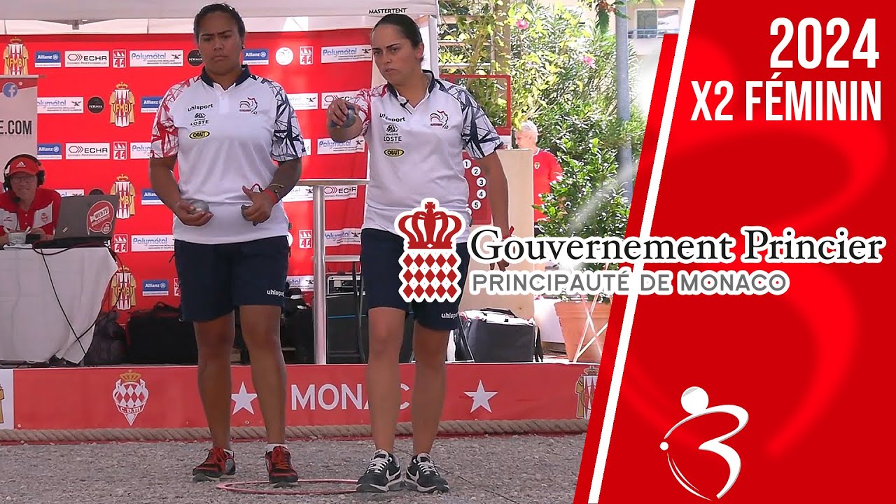 Miniature : 2e tour FRANCE vs MONACO : International doublette féminin à pétanque de Monaco 2024