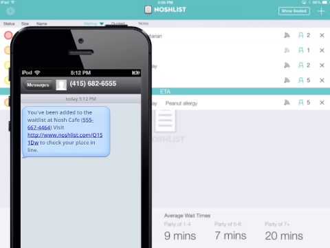 wait list in spanish NoshList: The Best iPad Waitlist App