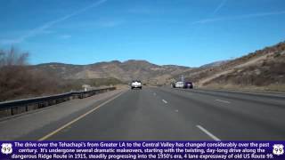 I-5 North (CA), Climbing Up Five Mile Grade & The Tehachapi Mountains, Miles 177-198